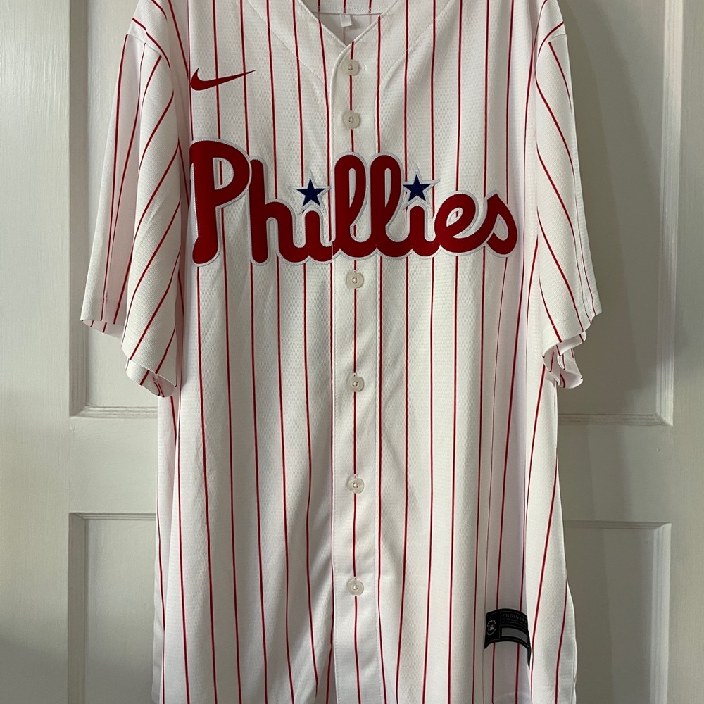 Men's Philadelphia Phillies Bryce Harper Nike White Home Replica Jersey